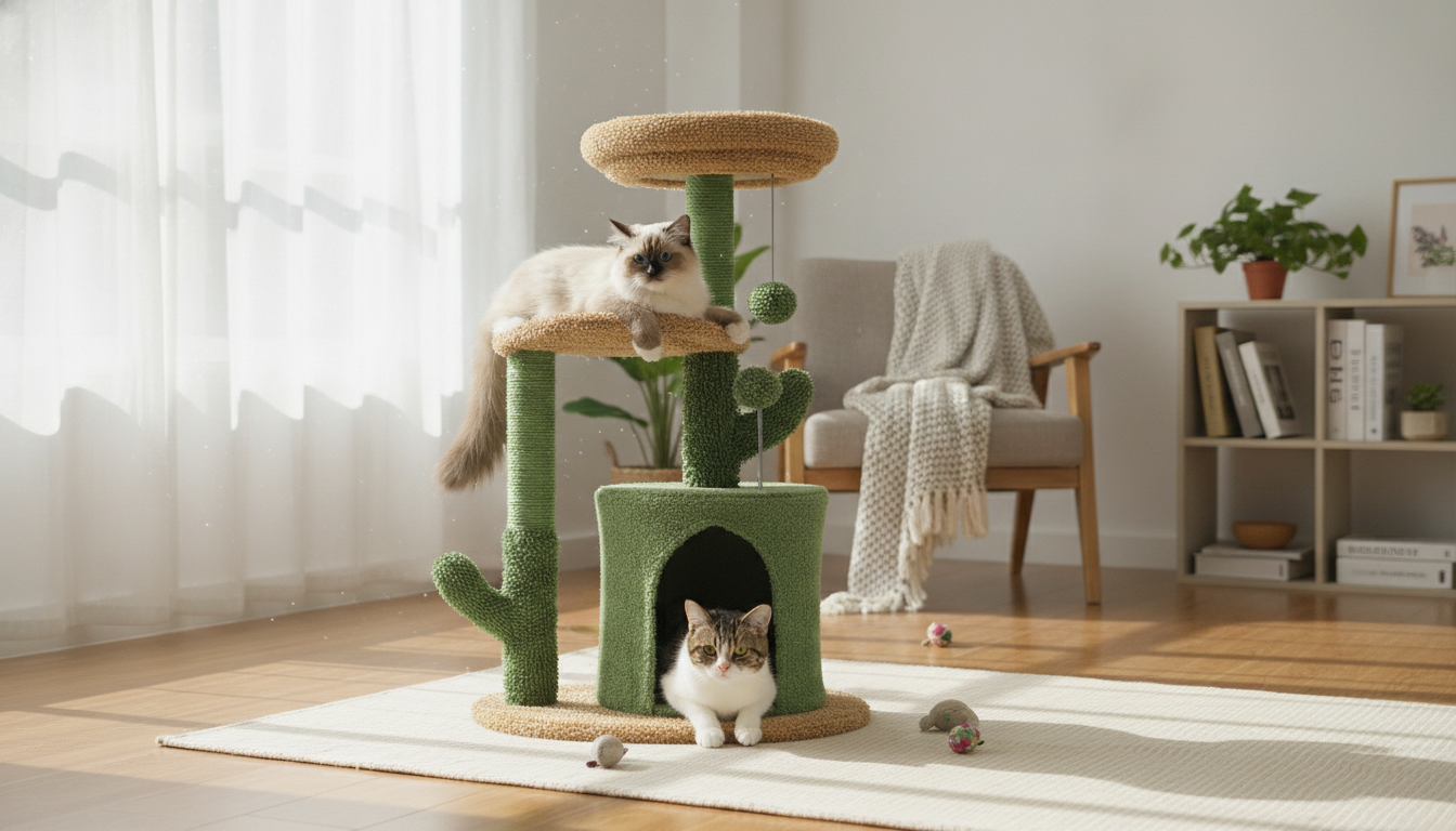 Cactus Cat Scratching Tower: Cute “Yes Zone” for Claws